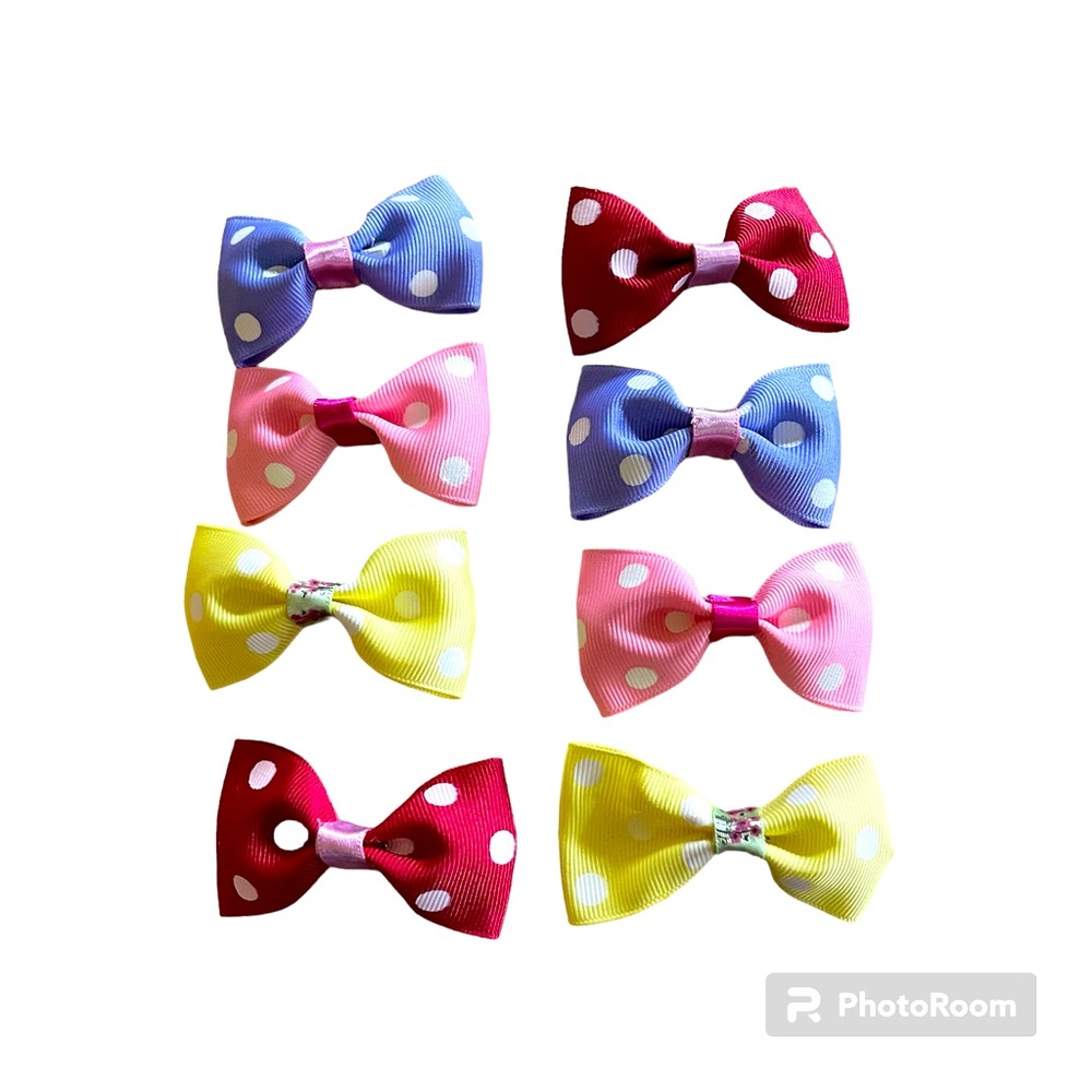 Fabric Hair clips, set of 6 assorted colors